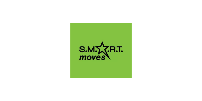 Green square with the text "S.M.A.R.T. moves" and a star design.